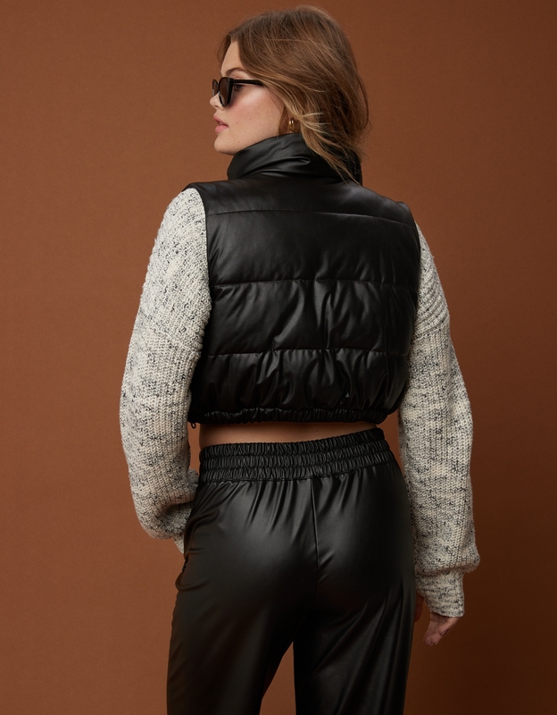 OFFLINE By Aerie Real Luxe Faux Leather Vest